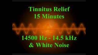 Tinnitus relief  15 minutes  14500 Hz  145 kHz amp White noise [upl. by Nywde452]