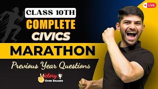 Complete Civics Previous Year Questions Class 10 2024  Marathon Session With MIQs amp PYQs [upl. by Eolc598]