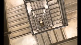 People dropping things down staircase compilation 5 [upl. by Ycnalc]