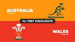 HIGHLIGHTS  AUSTRALIA v WALES  July Internationals 2024  First Test [upl. by Esiuole]