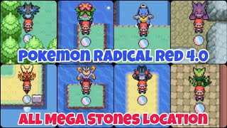 Pokemon Radical Red 40 All Mega Stones Locations [upl. by Wrdna]