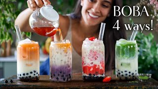 Easy homemade BUBBLE TEA musttry BOBA🧋 [upl. by Serles]