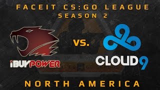 iBUYPOWER vs Cloud9  deoverpass WEEK 5 FACEIT CSGO League Season 2 [upl. by Enotna]