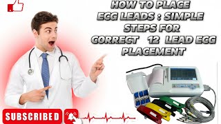 ECG practical  How place ECG leads simple steps for correct 12 lead ECG placement hospital ecg [upl. by Mab200]