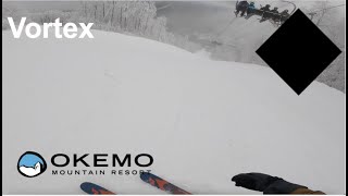 Skiing Vortex to Quantum Leap at Okemo Mountain Feb 2 2024 [upl. by Power]