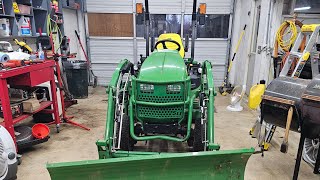 John Deere 1025R breaks down in the shop 😆 [upl. by Aushoj]