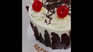 Chocolate birthday cake with cherries [upl. by Norehc]