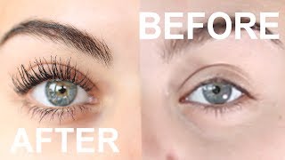 HOW TO GET AMAZING LONG EYELASHES WITH JUST MASCARA AND EYELASH CURLERS [upl. by Aennyl63]