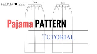 How To Make A Pajama Pants Pattern [upl. by Nirehtac435]