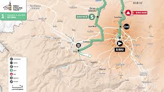 Sibiu Cycling Tour 2024  Official route stage 1 [upl. by Ahsinra149]