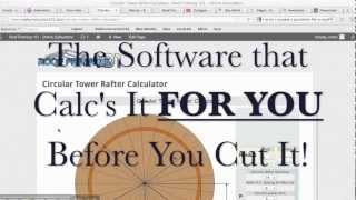 Circular Tower Rafter Construction Calculator Tutorial [upl. by Alaham]