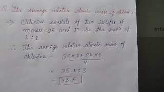 relative atomic mass of chlorine [upl. by Lorant]