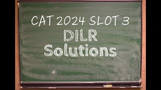 CAT 2024 LRDI Solutions Slot 3 [upl. by Iret]