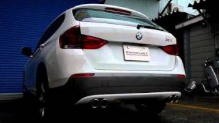 ARQRAY BMW E84 X1 sDrive18i QUAD Stainless Exhaust [upl. by Waite]