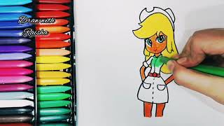 Easy Way to Draw amp Color Applejack from My Little Pony [upl. by Lyj]