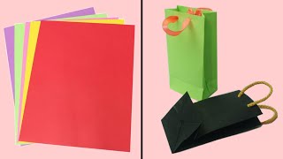 Como Hacer una Bolsa de Papel Super Facil y Rapido  DIY Manualidades [upl. by Richma412]