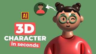 HOW TO MAKE 3D CHARACTER IN SECONDS IN ADOBE ILLUSTRATOR [upl. by Nnyliram901]