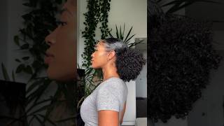 Tutorial Curly Ponytail  Edges protective style🤗 naturalhair edgestutorial protectivestyles [upl. by Idnac]