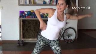 Clase Quema Grasa Ejercicios Cardio Aerobics en Casa y Motivación con Monica Fit Coach [upl. by Eelyahs]