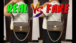 Real vs fake LV Pochette Metis East West Bag from Suplook [upl. by Staford]