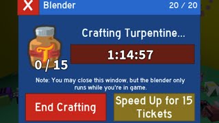 Crafting 15 Turpentines and getting the Planter of Plenty  Roblox Bee Swarm Simulator [upl. by Ariajay547]