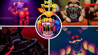 FNAF Into the Pit  Full Walkthrough amp ALL New Secrets [upl. by Ennair]