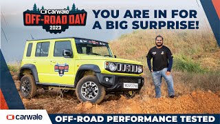 Maruti Jimny 2023 OffRoad Review  CarWale OffRoad Day [upl. by Ennadroj]