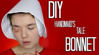 DIY Handmaids tale Bonnet  Halloween 2018 [upl. by Gnilrits]