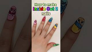 Inside Out 2 paper nails DIY ❤️ InsideOut2craftpaperdiy drawing [upl. by Enelyw495]