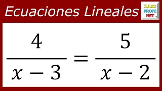 ECUACIONES LINEALES  Ejercicio 7 [upl. by Fasa]