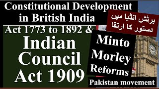 Act 1773 to 1909 Constitutional Development British India EngURDUHINDI CSS PMS BS Law BS [upl. by Wendalyn]