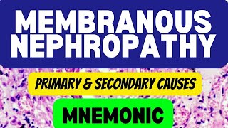 Membranous Nephropathy Types Causes and Mnemonics  Nephrotic Syndrome  Glomerulonephritis [upl. by Sivra]