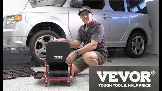 Review Vevor Folding Mechanic Creeper Stool 59 Piece Impact Socket Set [upl. by Modla983]