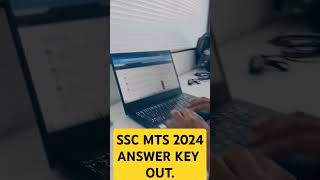 SSC MTS 2024 ANSWER KEY OUT shorts viralshorts sscmts [upl. by Mikaela]