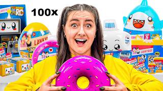 Unboxing 100 MYSTERY LANKY BOX TOYS😱 rare finds [upl. by Lucine]