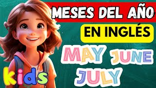 Cómo se Pronuncia los Meses del Año January February March etc en Inglés  KNinglés KIDS [upl. by Llerrat]