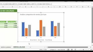 GRÁFICO COLUNAS  APRENDA A FAZER NO EXCEL [upl. by Hay820]