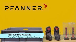 Test de l´impérmeabilité des chaussures de sécurité de PFANNER [upl. by Ayaros]