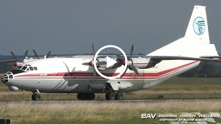 Antonov An12BK  Ukraine Air Alliance URCAJ  landing at Memmingen Airport [upl. by Aeli]