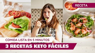 3 comidas keto en 5 minutos  Recetas Keto con Laura [upl. by Nahgeam]