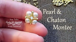 Pearl and Chaton Montee Beaded Component Jewelry Making for Beads Bracelet Kanzashi Brooch [upl. by Hecker]