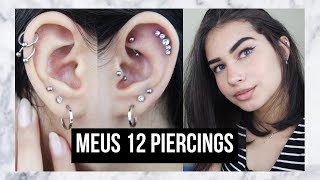 TUDO SOBRE OS MEUS PIERCINGS [upl. by Hirza]