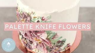 Buttercream Palette Knife Flower Technique for Cakes  Georgias Cakes [upl. by Willabella312]