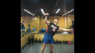 Monster kettlebell press  56 kg [upl. by Osnola509]