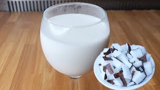 How To Make Fresh Coconut Milk Homemade Coconut Milk Recipe [upl. by Anerbes]