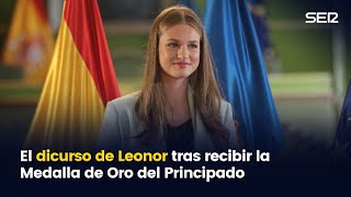 El dicurso de la Princesa Leonor tras recibir la Medalla de Oro del Principado [upl. by Reichert18]