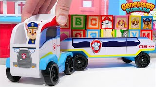 Best ABC Learning Toy Video for Toddlers Paw Patrol Letter Blocks for Kids [upl. by Leahcam]