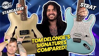 Fender Tom DeLonge Stratocaster VS Starcaster  His Signature Models Compared [upl. by Cruickshank568]