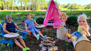 Fathers Day 2022  Elsa amp Anna toddlers  backyard camping  tents [upl. by Jallier]