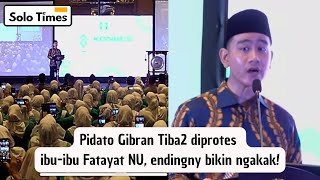 Pidato Wapres GIBRAN Tiba2 Kena Koreksi Peserta Kongres Fatayat NU [upl. by Bink538]